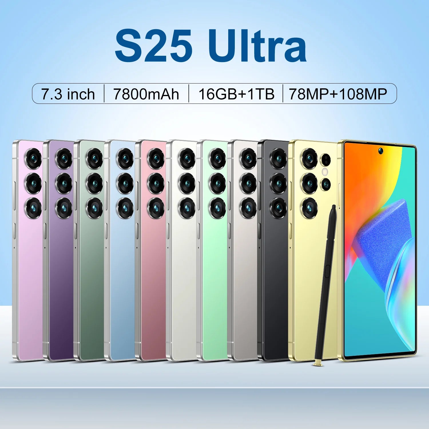 S25 Ultra 5G Smartphone, 1TB 16GB RAM Android 15 with S-Pen Tidesmit