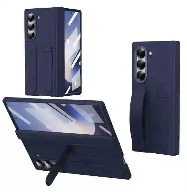 Galaxy Z Fold 6 Case with Tempered Glass Screen Protector - Shockproof Blue OPP Bag Tidesmit