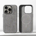 iPhone 15 Pro Max Alcantara Case - Dark Grey Shock-Absorbing Cover Dark Grey OPP Bag for iPhone15Promax Tidesmit