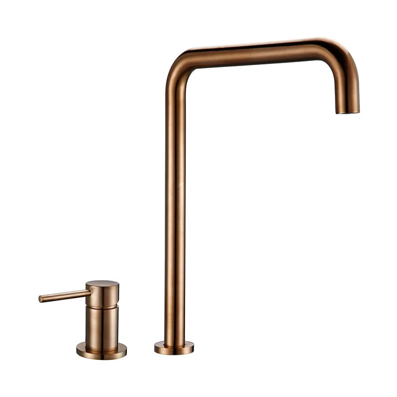 Modern Style Bathroom Basin Mixer Tap Dual Holder Single Handle Fixed Basin Faucet Hot And Cold 2 Hole Kitchen Sink Mixer