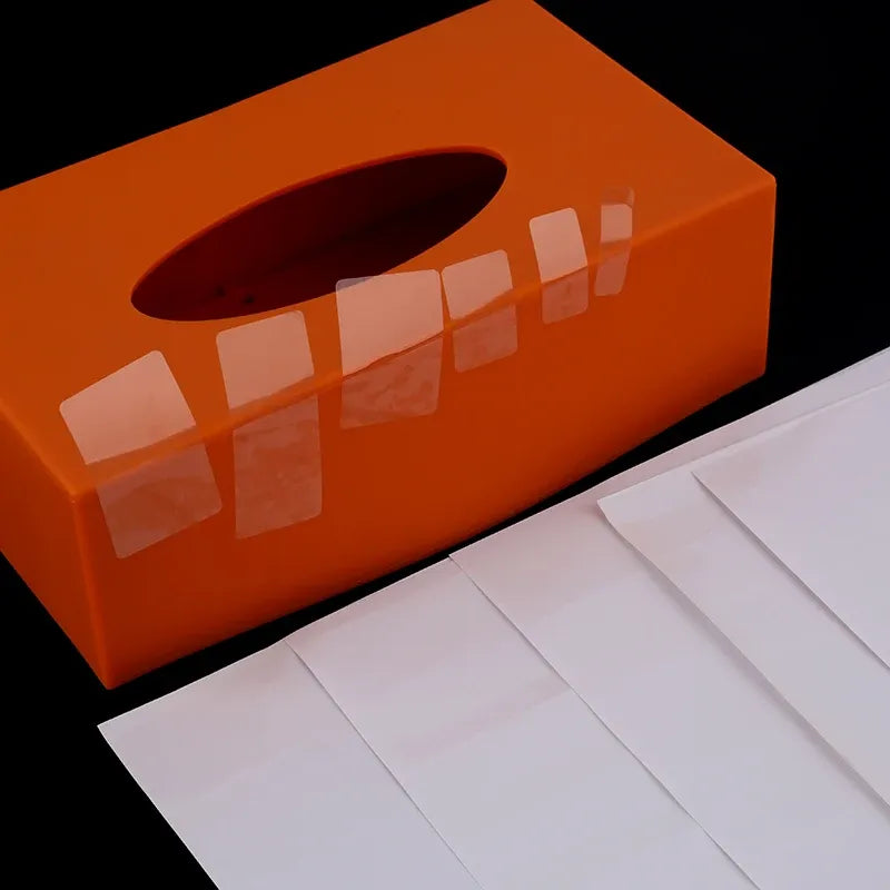 Clear round vinyl label stickers with peel-off backing in packaging