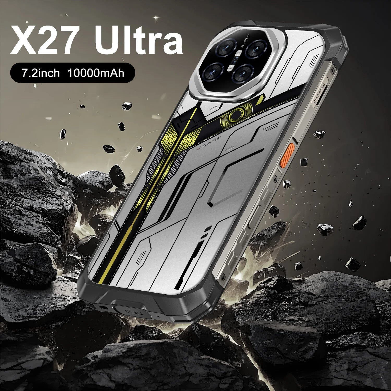 2026 Low Price 5G Android Smartphone X27 Ultra 7.2 Inch Big Screen 12GB+512GB Large Storage  Dual Standby SIM Card