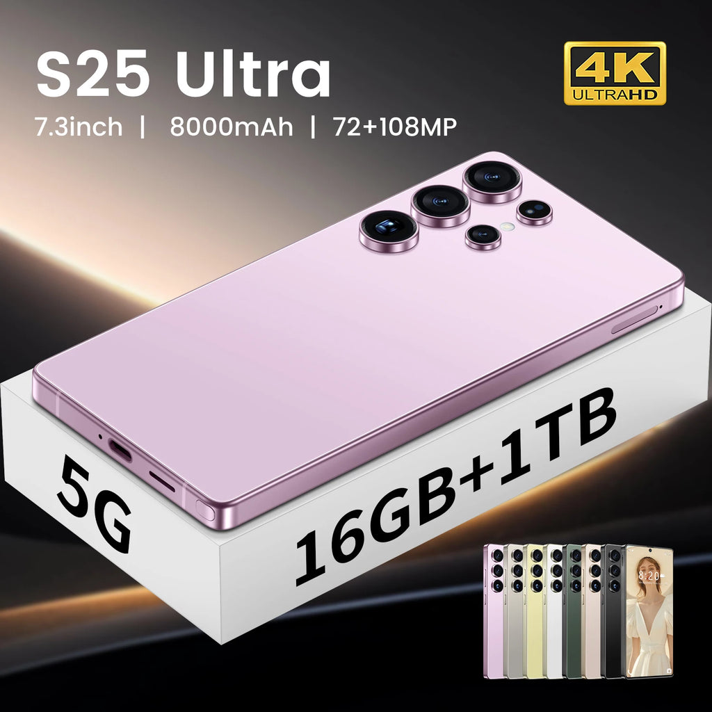 Android 16 5G Smartphone - 7.3 Inch AMOLED Display 16GB RAM 1TB Storage Tidesmit