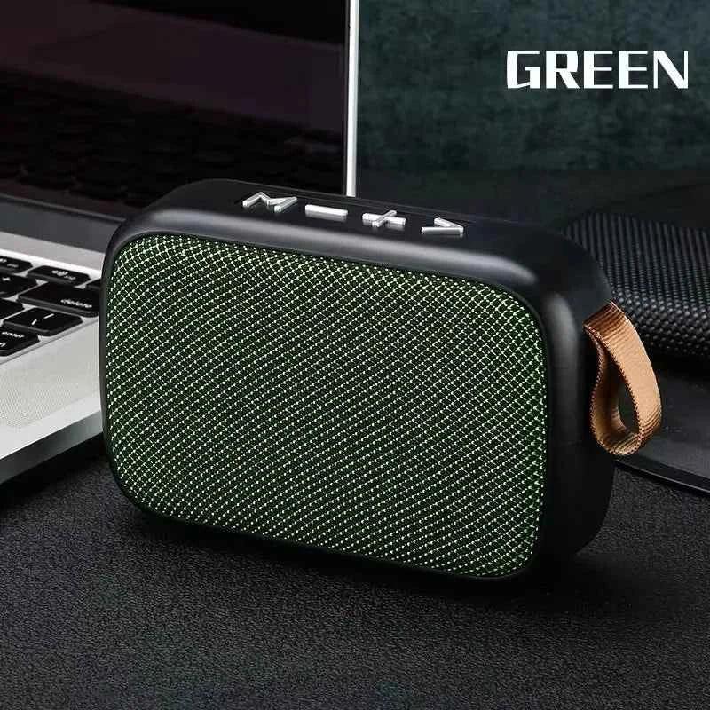Portable Bluetooth Speaker, Waterproof Wireless Audio with Bass Boost Green plastic My Store