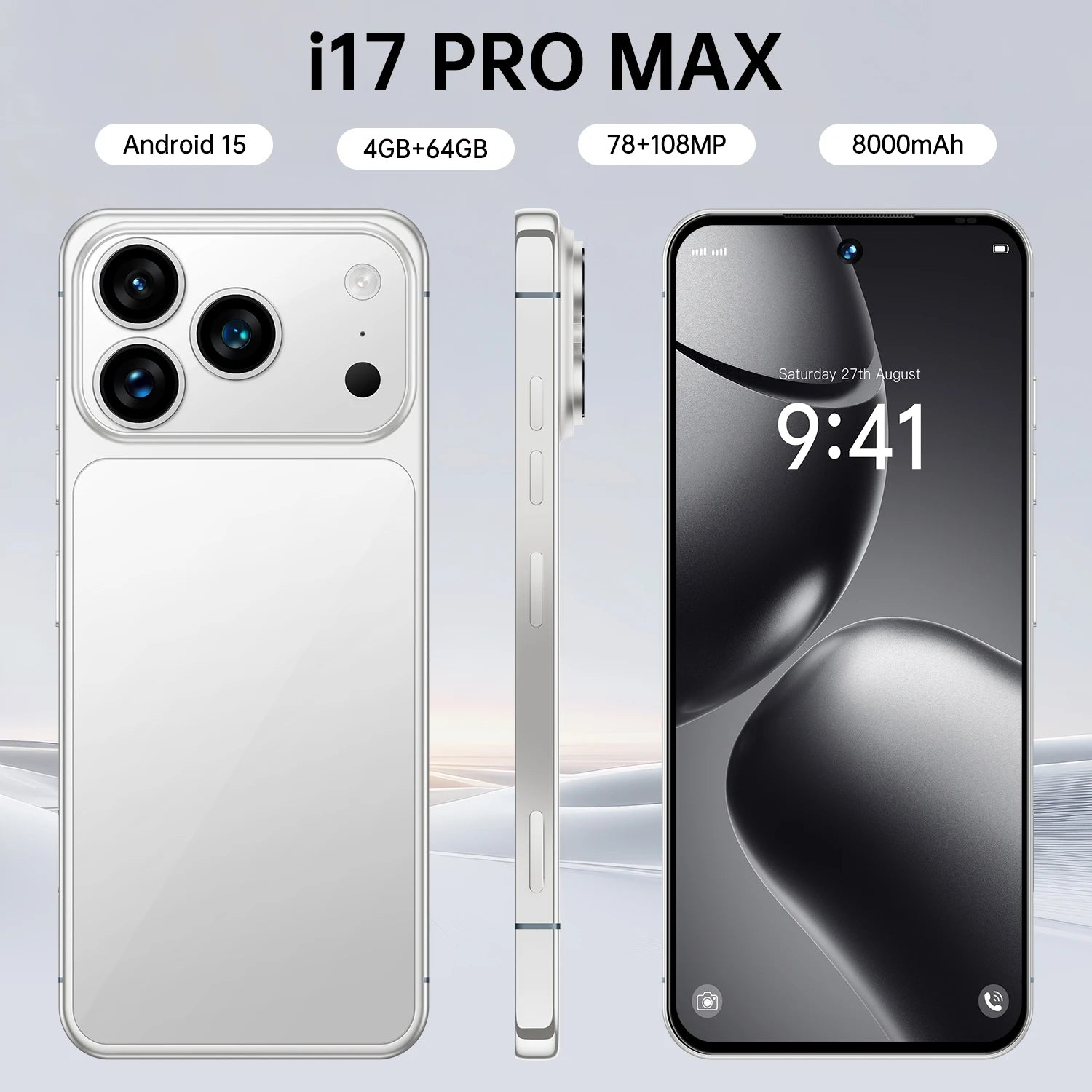 5G Smartphone 7.3 Inch AMOLED 16GB RAM 1TB Storage Unlocked Mobile White 16g Tidesmit