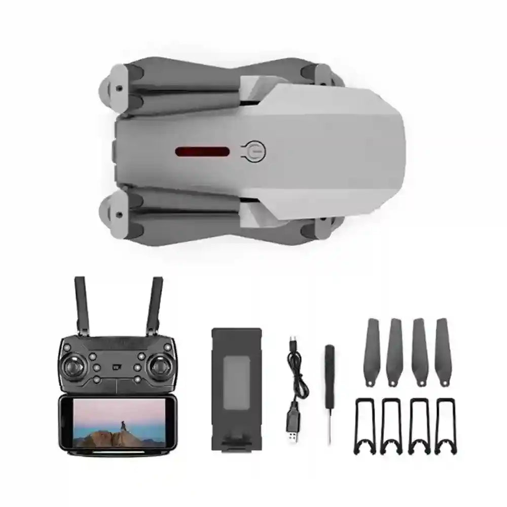 4K Camera Drone - Foldable Obstacle Avoidance Drone for Beginners Gray Tidesmit