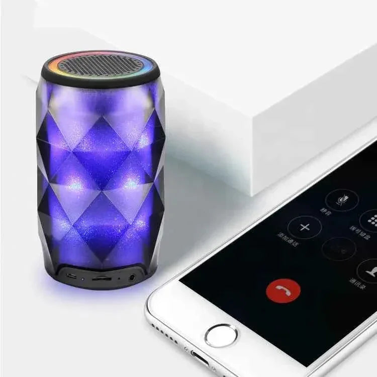 Portable Bluetooth Speaker with LED Lights, Waterproof Wireless Audio - Gray My Store