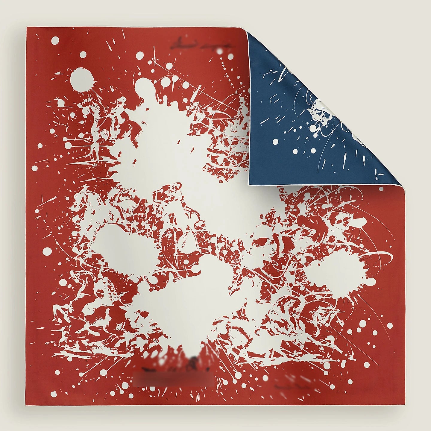Luxurious 90*90cm SquareInk Dot Painting Collection Digital Printed Silk Scarf Gift Specially Designed for Elegant Individuals