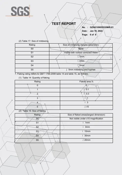 SGS test report page for high-temperature silicone adhesive tape performance