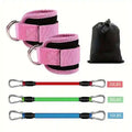 Ankle Resistance Bands 6-Piece Set - Professional Glute Workout Gear Pink Color Medium 19*15*4CM Tidesmit