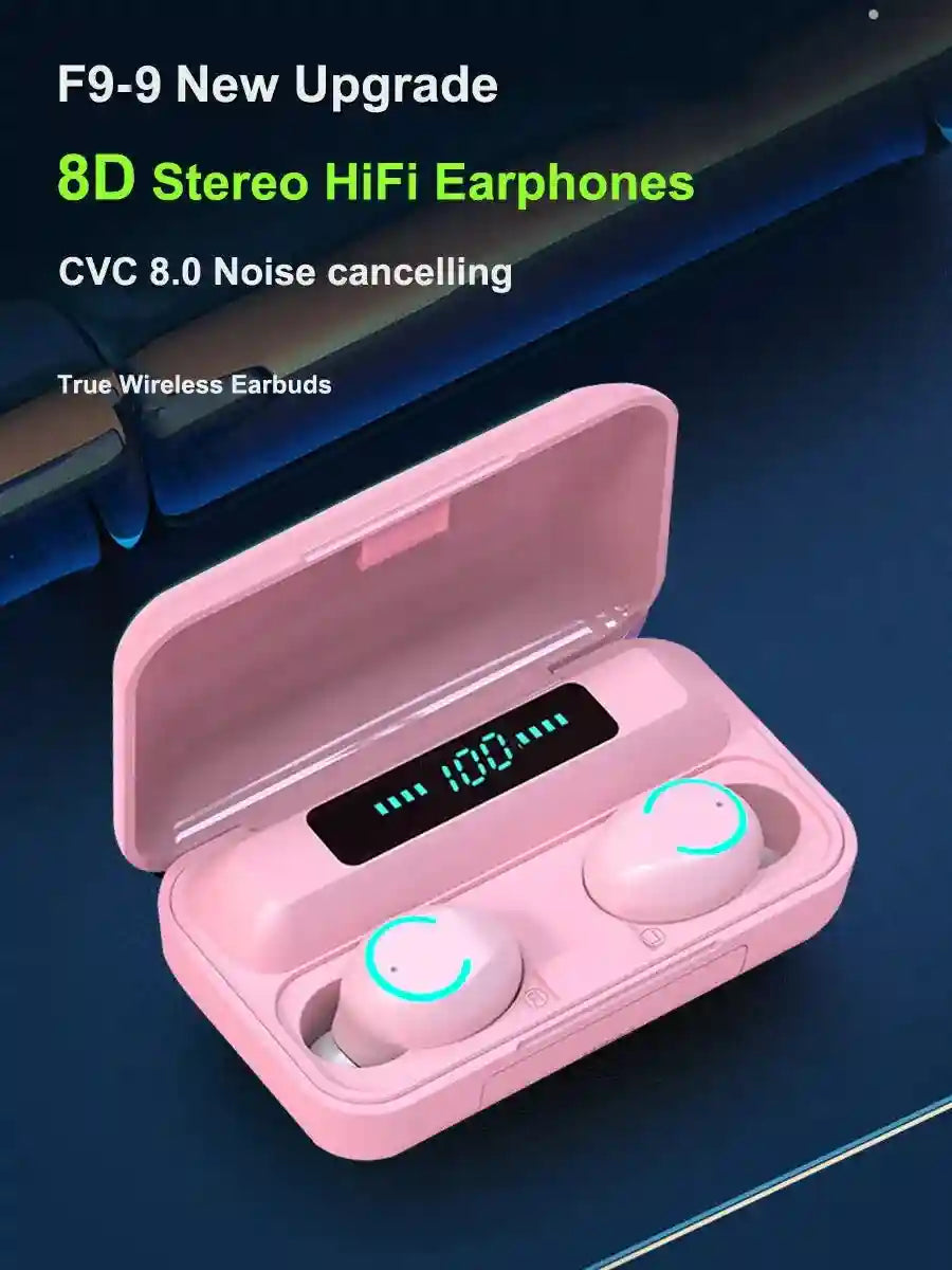 F9 Wireless Earbuds 2000mAh Charging Case - Tidesmit Audio Tidesmit