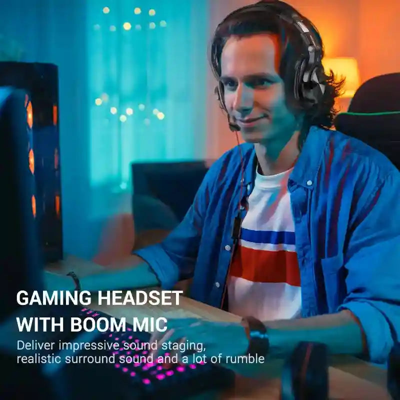 Wired Over-Ear Studio Headphones with Integrated Microphone Tidesmit