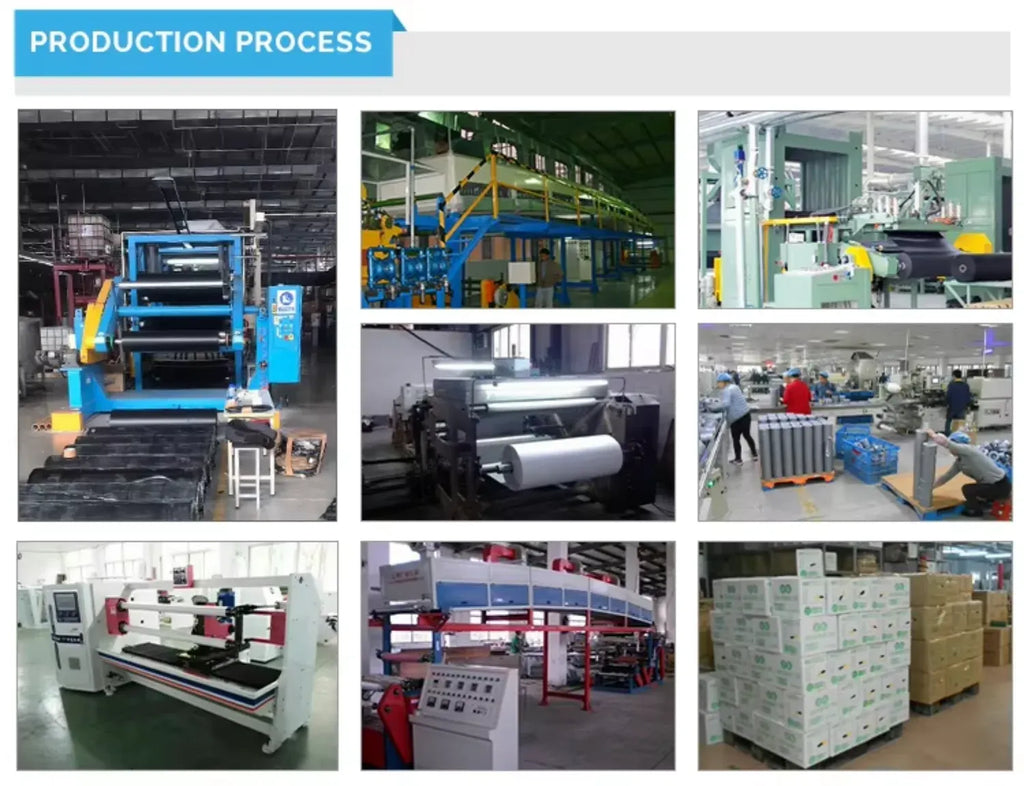 Adhesive tape production process slide with machinery photos