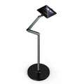 Adjustable Floor Phone Stand 360-Degree Rotating Metal Holder Black-fixed rod Automatic clip Tidesmit