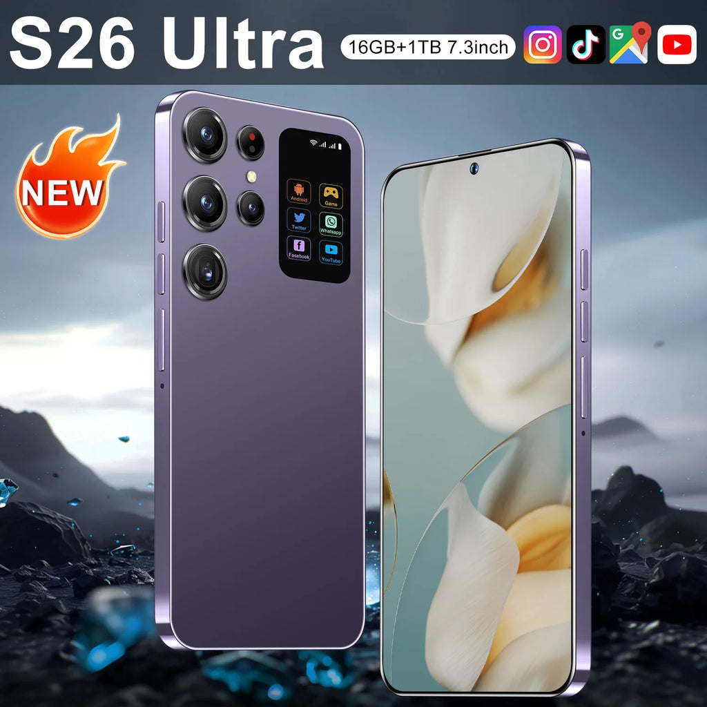 S26 Ultra 5G Smartphone 1TB Storage - 7.3-inch HD Display Tidesmit