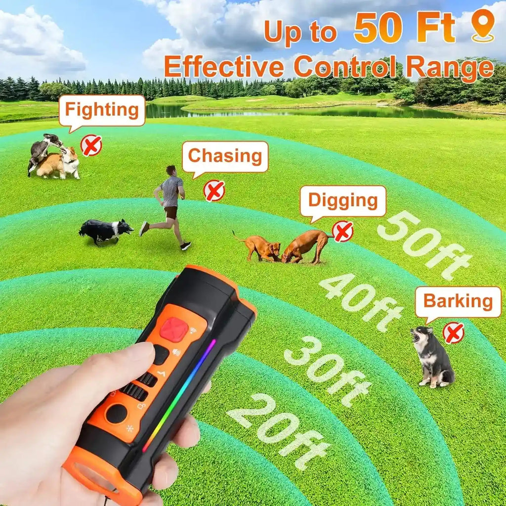Tidesmit Ultrasonic Dog Bark Deterrent - Smart WiFi Orange Device UB122 Tidesmit