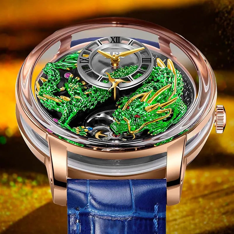 PINDU 6632 Develops and Designs New  Automatic Mechanical Watch Men Watches 45.5MM Luxury High-end Quality Wristwatch Men Gift