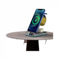 Portable Wireless Charger with LED Alarm Clock - Qi Certified Desk Station Type-C Tidesmit