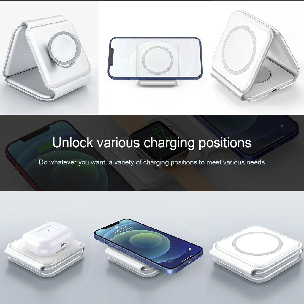 3-in-1 Fast Charging Power Bank | 15W Foldable PD Portable Battery Pack Tidesmit