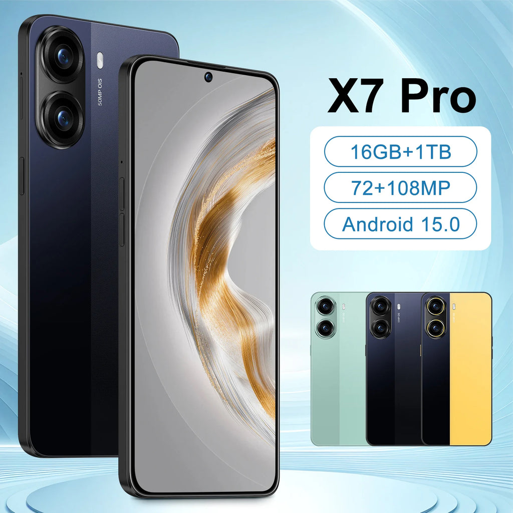 Tidesmit 5G Smartphone, 1TB Storage, 16GB RAM, 7.3 Inch AMOLED Display Black 16g 1TB Tidesmit