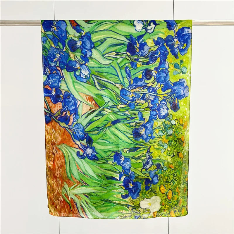 2023 Fashion Trendy Printed 100% Pure Long Silk Scarf From China Wholesale Luxury High Quality Head Wear Hijab Shawls