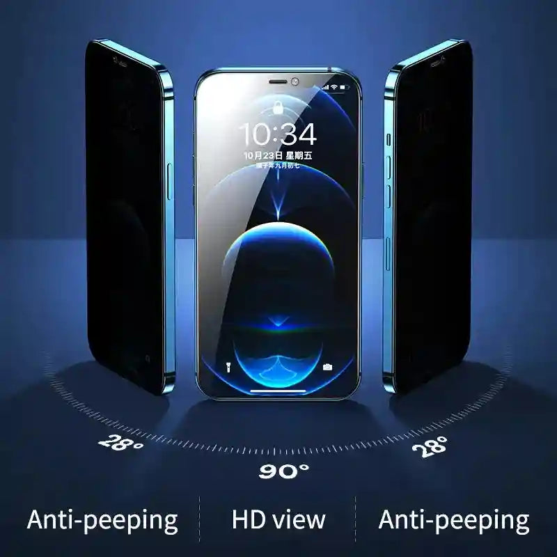 Privacy Screen Protector for iPhone 13 12 | 9H Tempered Glass Tidesmit
