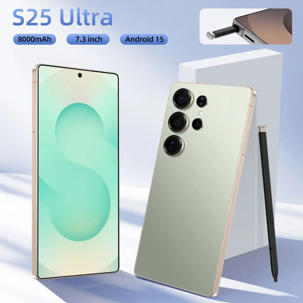 2025 New Arrival Hot S25 Ultra 5G Smartphone S24 Ultra Global Version 4K LED Smart Multilingual LTE Cellular 108MP Rear