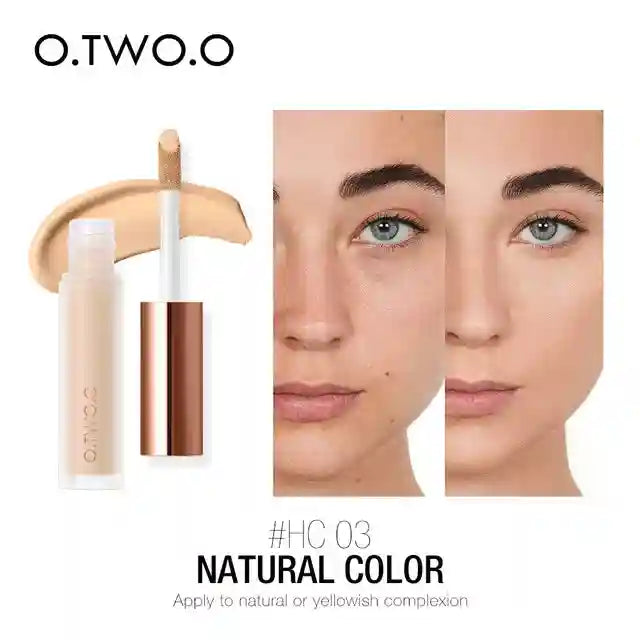 Tidesmit O.TWO.O full coverage liquid concealer texture swatch for dark circles and face makeup