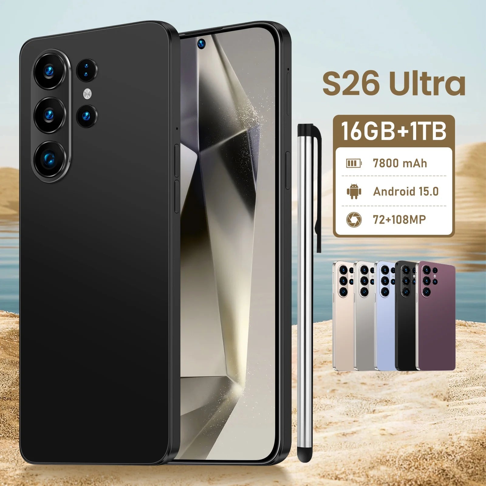 Tidesmit 7.3-Inch 5G Smartphone 1TB 16GB RAM OLED Unlocked Dual SIM Tidesmit
