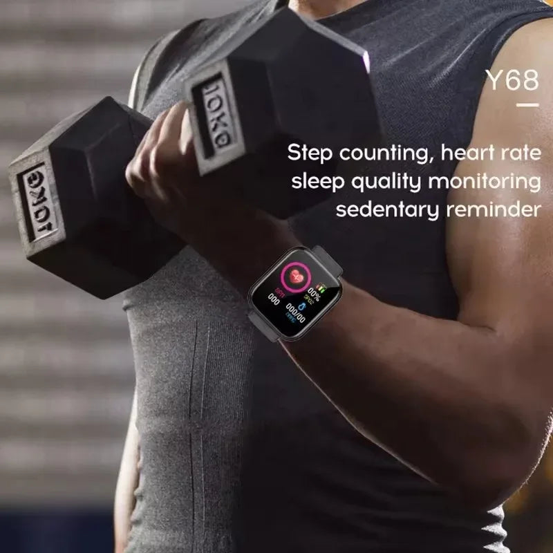 Smartwatch Fitness Tracker with Heart Rate Monitor - YQSWB6 Pink My Store