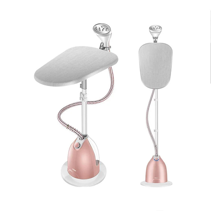 Tidesmit 2000W garment steamer featuring an adjustable fabric brush and hanging design for easy wrinkle removal