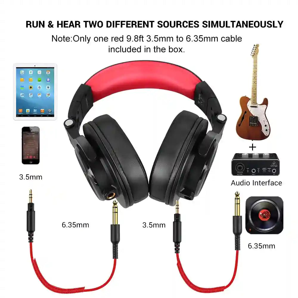Tidesmit A71 Studio DJ Wired Headphones - Over-Ear Stereo Monitor Tidesmit