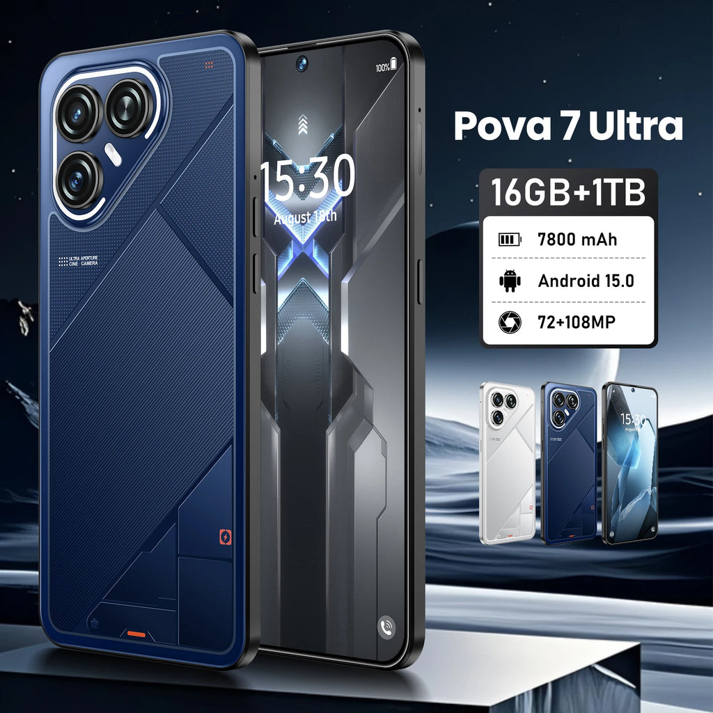 Pova 7 Ultra 16GB 1TB 5G Smartphone - High-Performance AMOLED Mobile Tidesmit