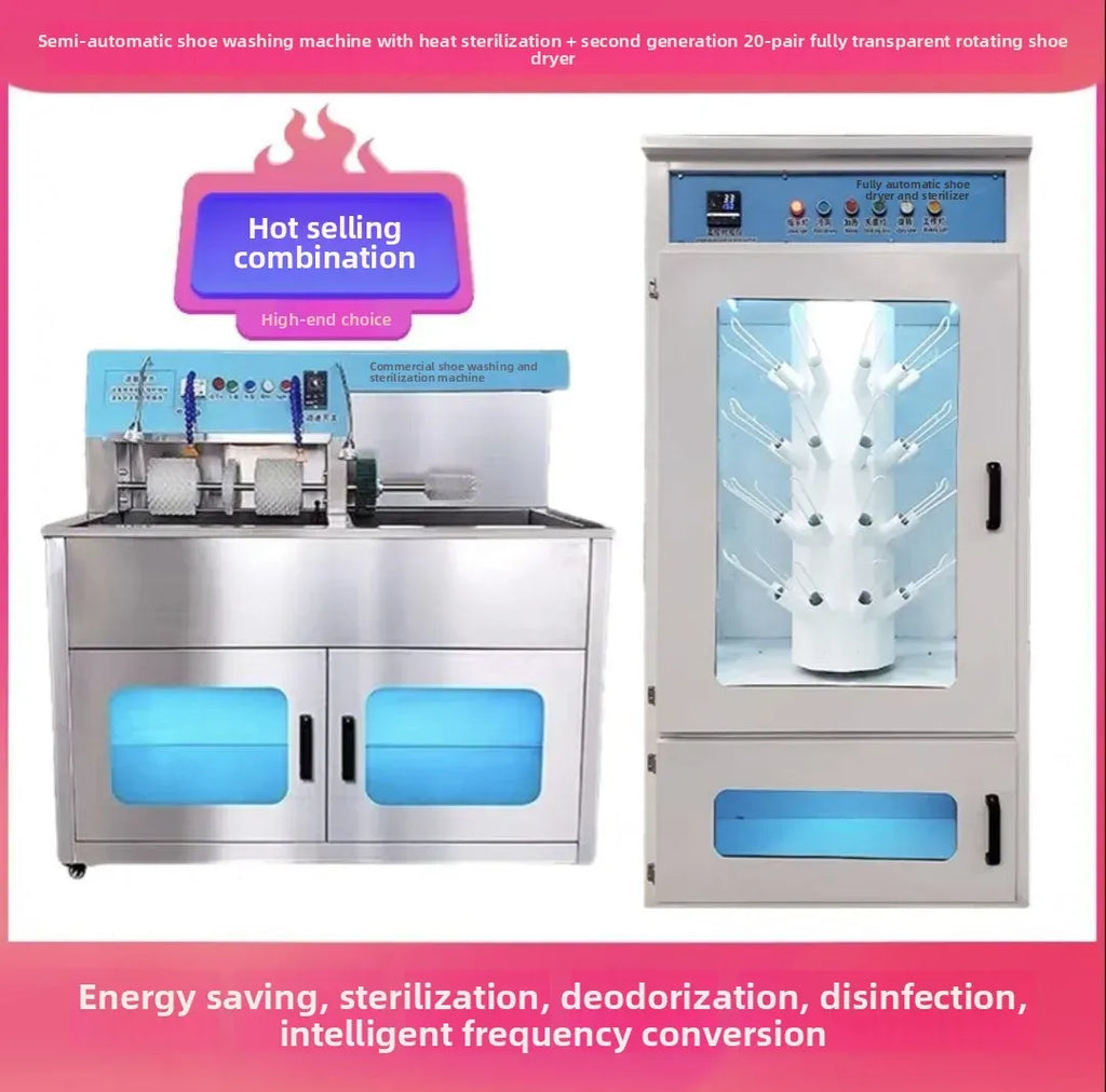 Shoe Washing Machine Commercial Sneaker Cleaner Dryer Stainless Steel Shoe Cleaning Equipment for Laundry and Retail Shop