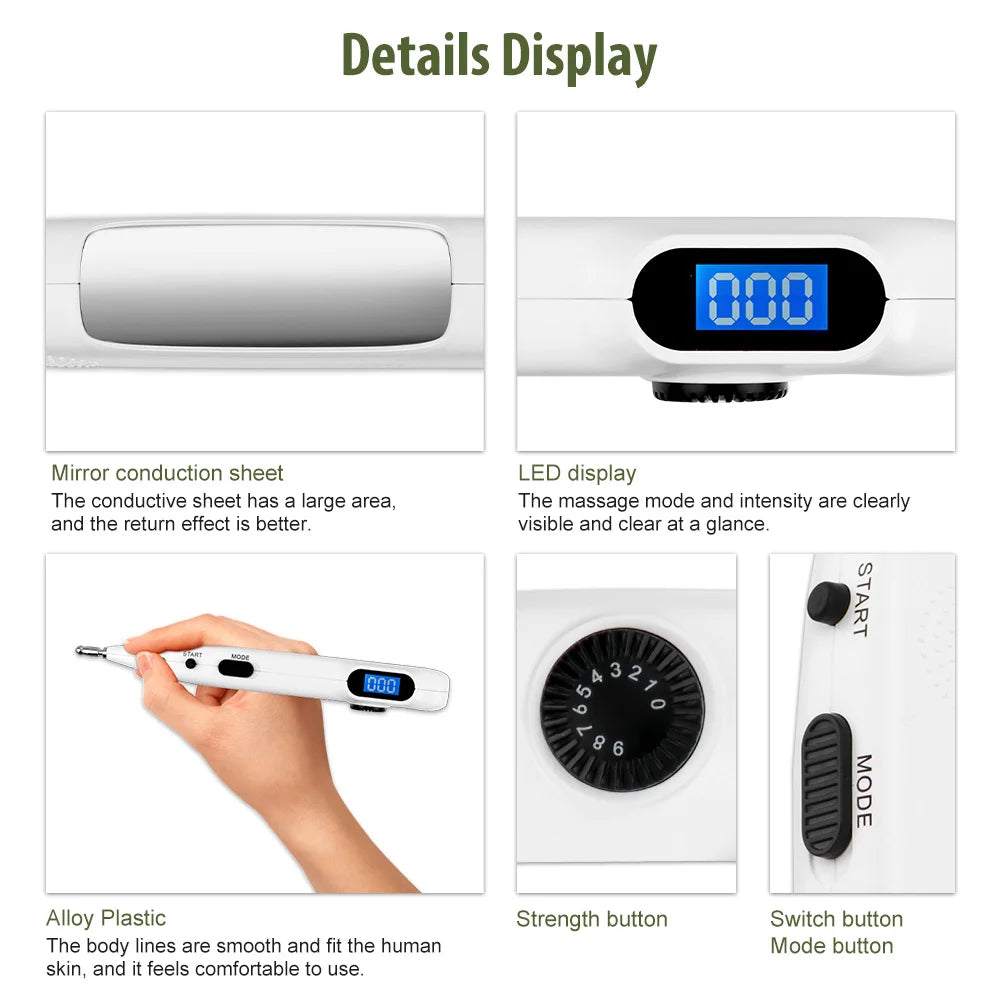 Acupuncture Pen Digital Electric Muscle Stimulator for Home Relaxation Relaxation Treatment Tidesmit