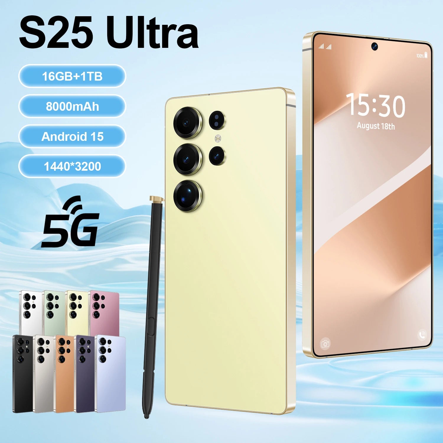 S25 Ultra 5G Smartphone 1TB 16GB RAM 6.8-Inch Unlocked Mobile Tidesmit