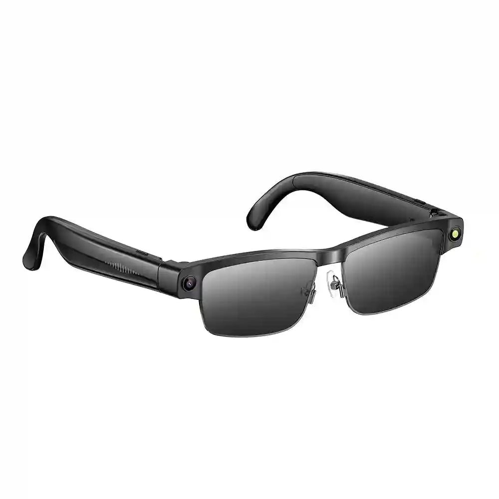 Smart Audio Translator Glasses | AI Real-Time Voice | Tidesmit Black sunglasses Tidesmit