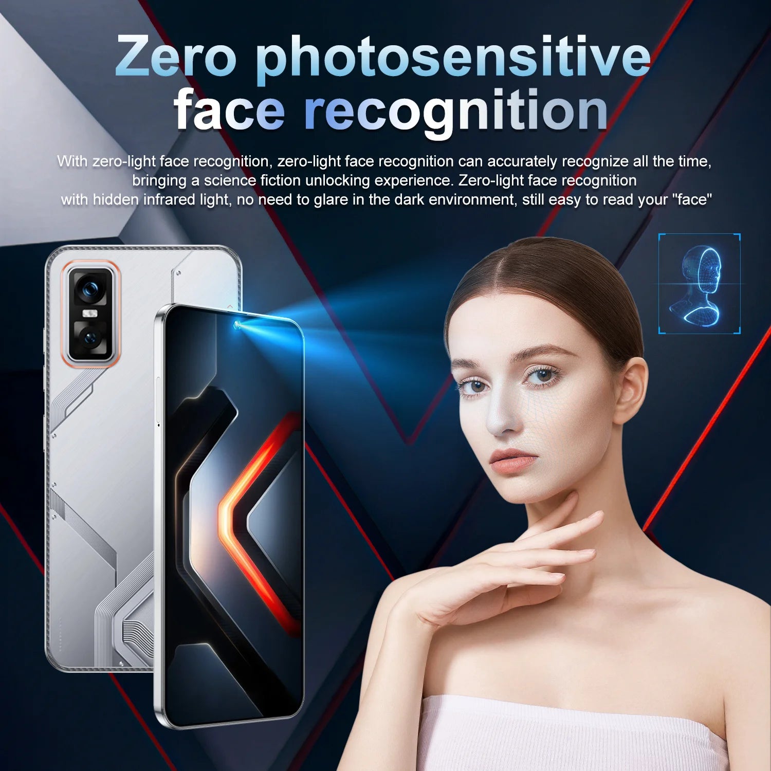 Android 14 5G Smartphone 7.3-inch 16GB RAM 1TB Storage Unlocked Mobile Tidesmit