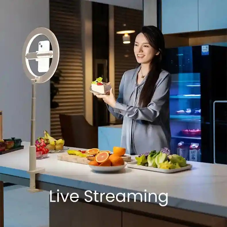 Tidesmit LED Ring Light with Stand for Mobile Content Creation Gray R6 Tidesmit
