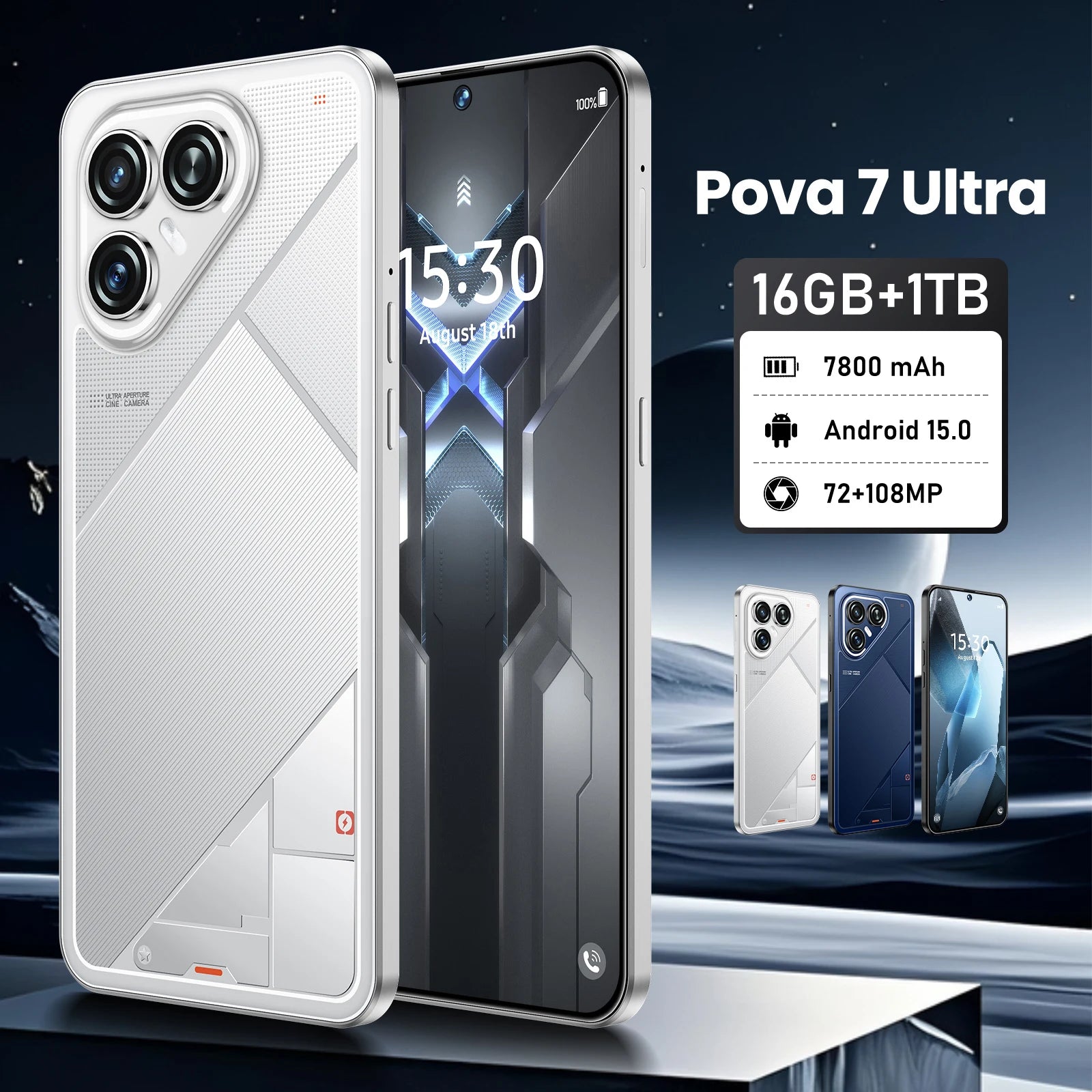 Pova 7 Ultra 16GB 1TB 5G Smartphone - High-Performance AMOLED Mobile Tidesmit