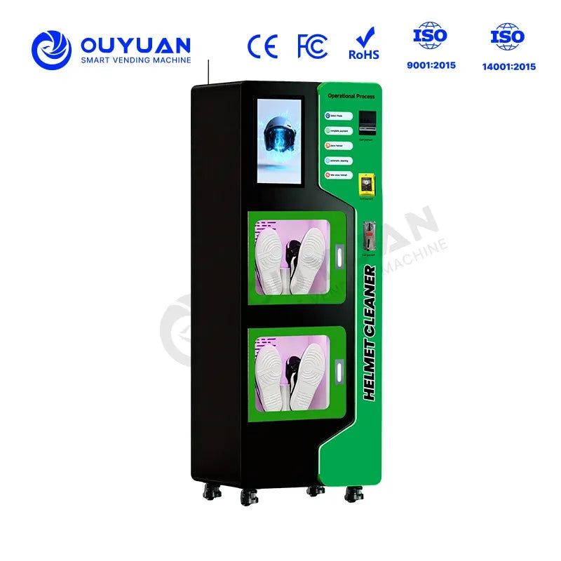 Intelligent Commercial Shoe Washing Machine UVC Sterilization High-Efficiency Drying SDK-enabled Automatic Vending Machine