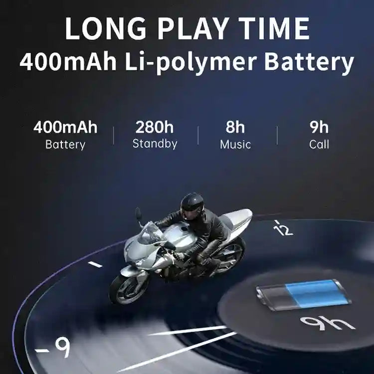 Motorcycle Bluetooth Headset BT-1 - Waterproof Wireless Audio Tidesmit