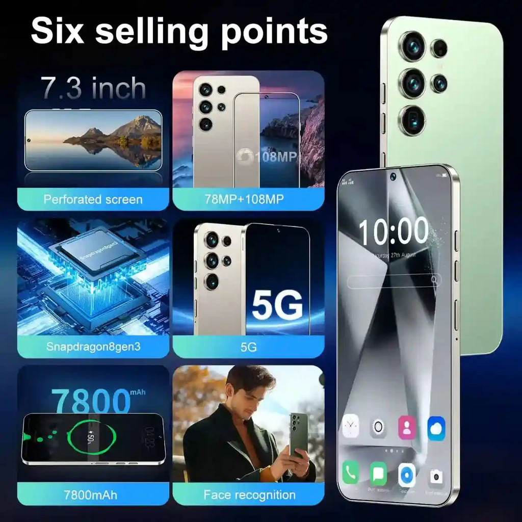 S26 Ultra 5G Smartphone, 22GB RAM, 1TB Storage - Unlocked Mobile Tidesmit