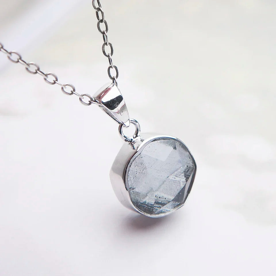 Top Natural Gibeon Iron Meteorite STAR DAVID Moldavite Pendant Jewelry Trendy Sterling Silver Woman Lady Man Love Gift Stone