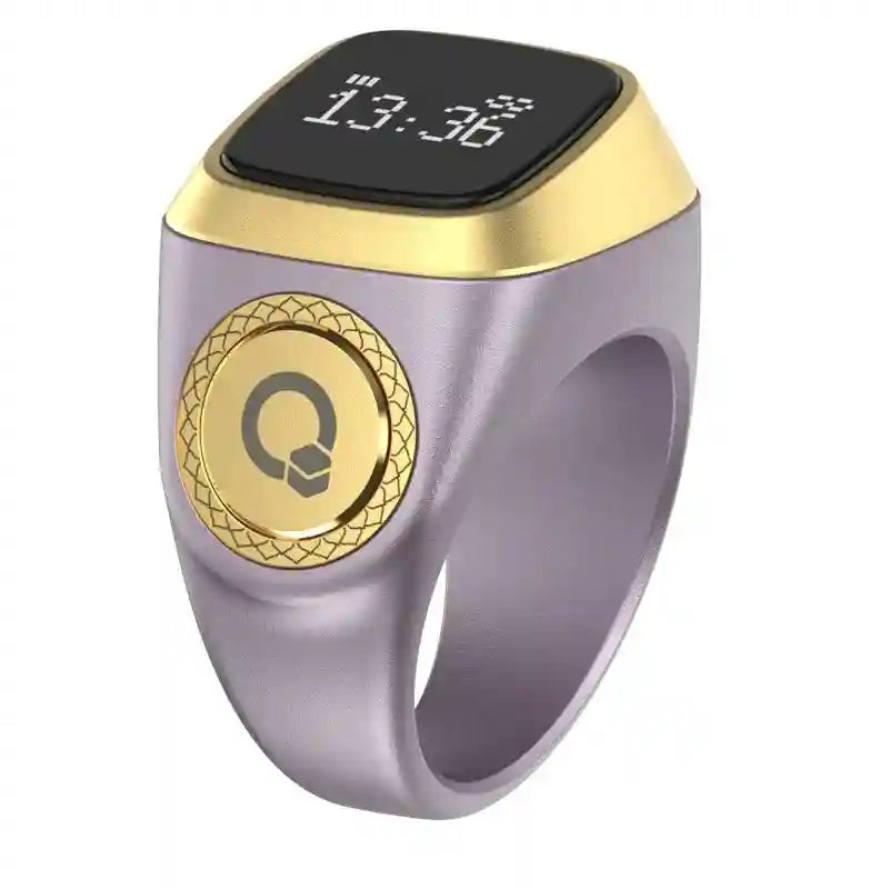 Smart Zikr Ring | Digital Tasbih & Health Monitor | Black | 18-22mm Tidesmit