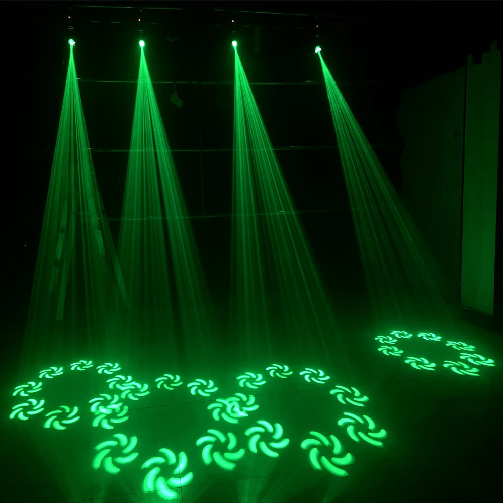 2PCS Mini LED Moving Head Light 120W Beam Spot 8 Rotating Prisms DJ DMX Bar Strobe Stage Effect