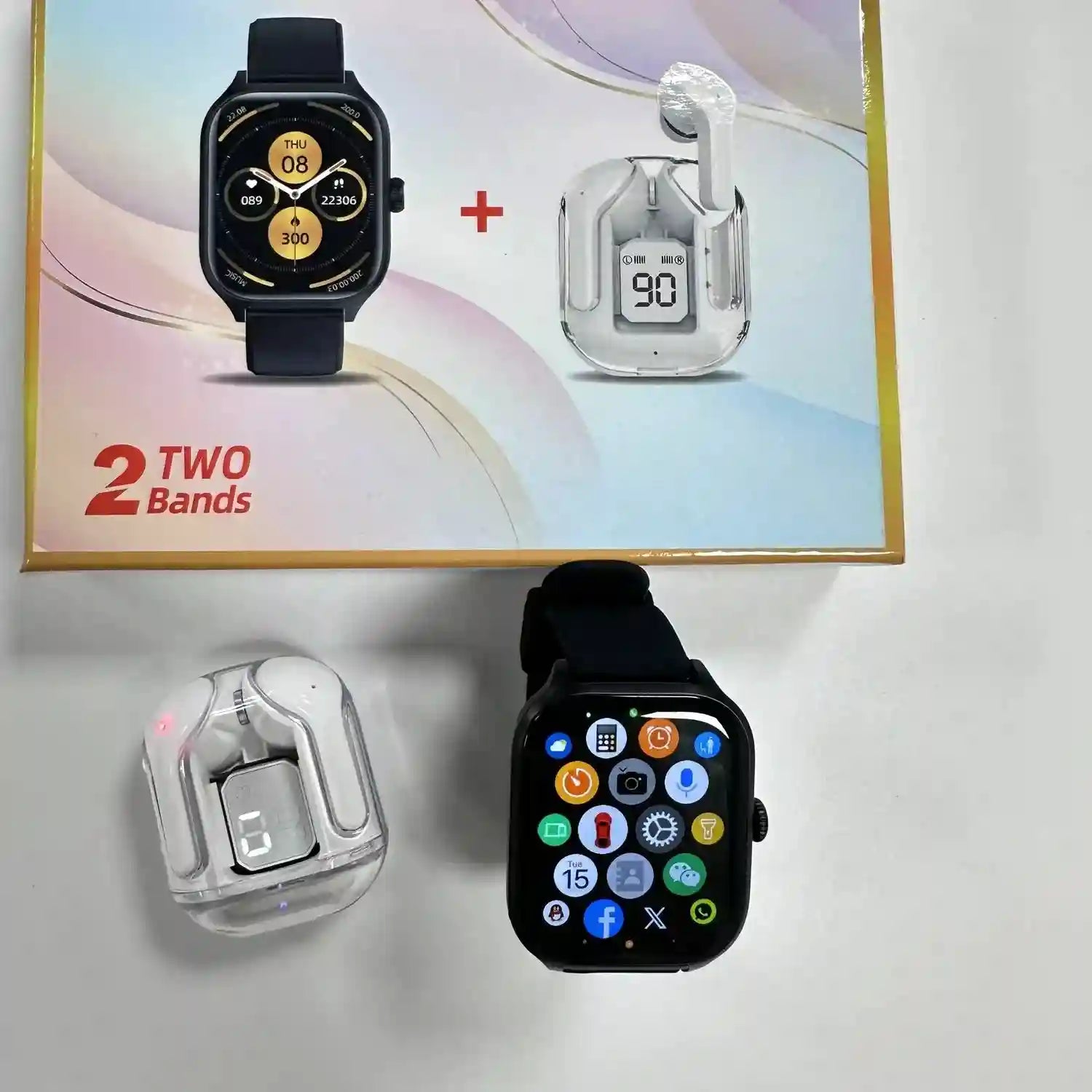 H09 Smart Watch with TWS Wireless Earbuds Combo by Tidesmit Tidesmit
