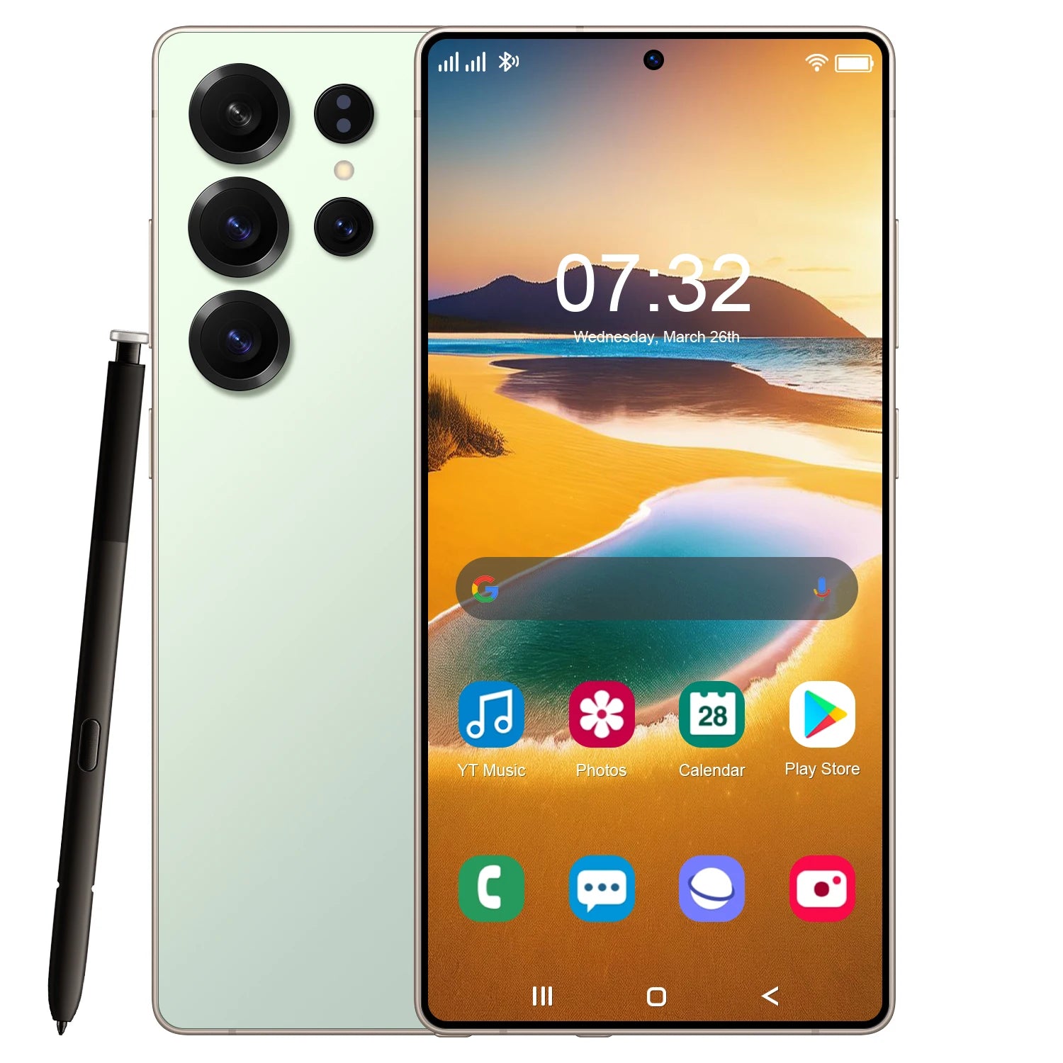 Android 5G Smartphone 7.3 Inch 16GB RAM 1TB Storage Unlocked Green 16g 1TB Tidesmit
