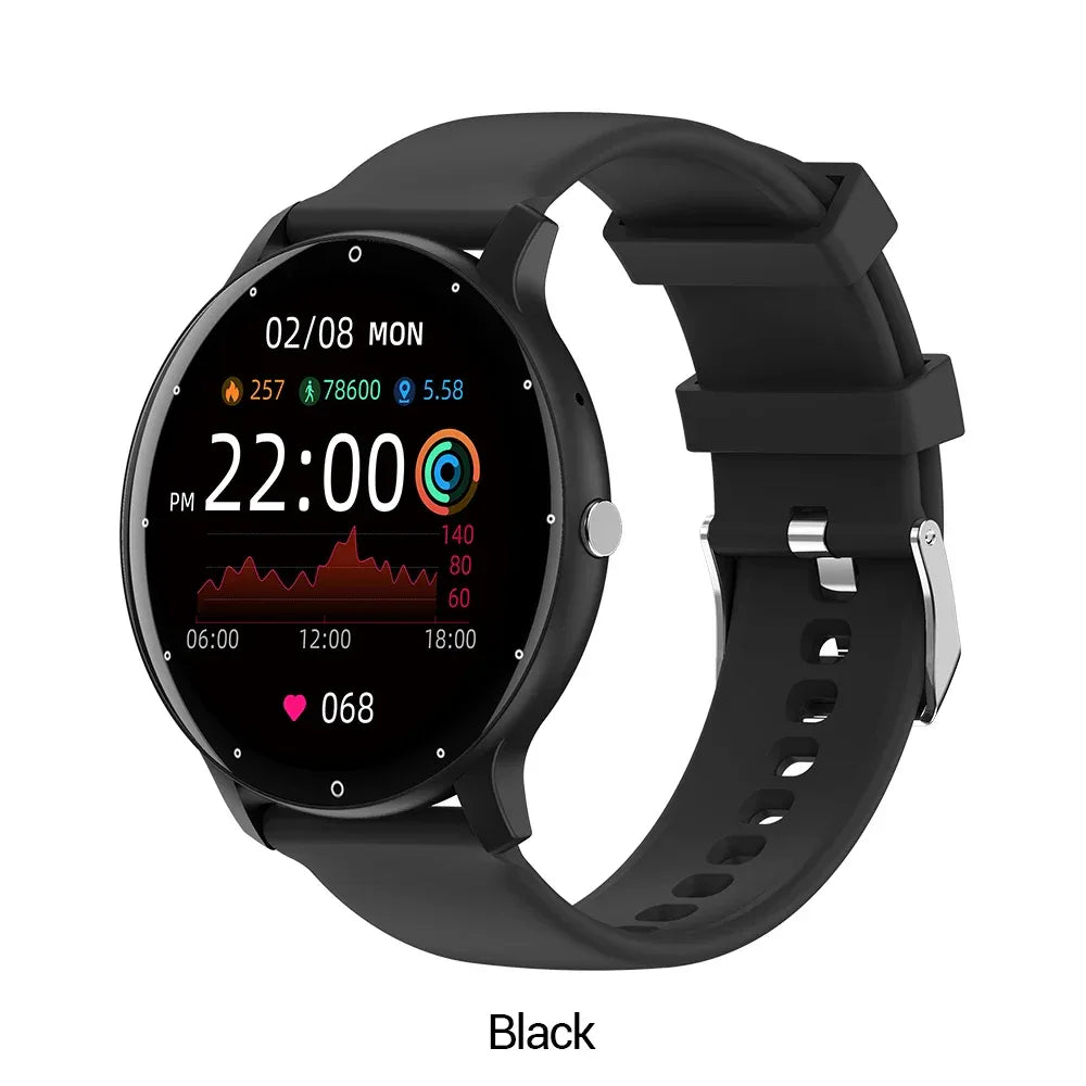 Fitness Smart Watch with Heart Rate Monitor & Blood Oxygen Sensor Black My Store