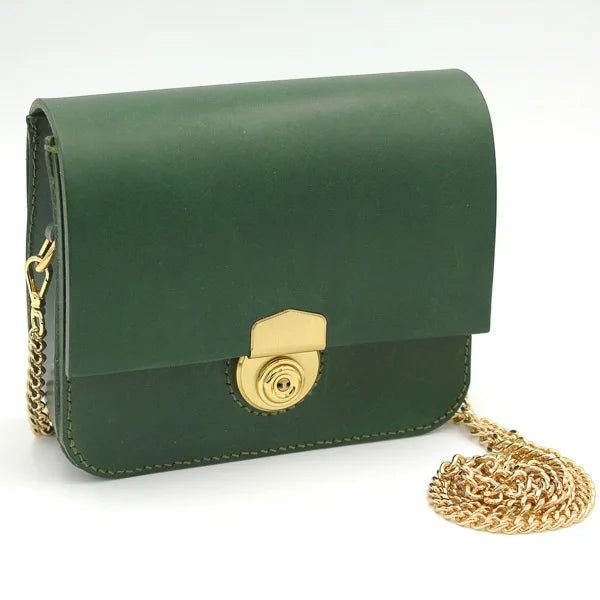 CHOU Shanghai Premium Lady Women Genuine Leather Single Strap Shoulder Bag Fashion Metal Lock Handbag Custom Printed Logo